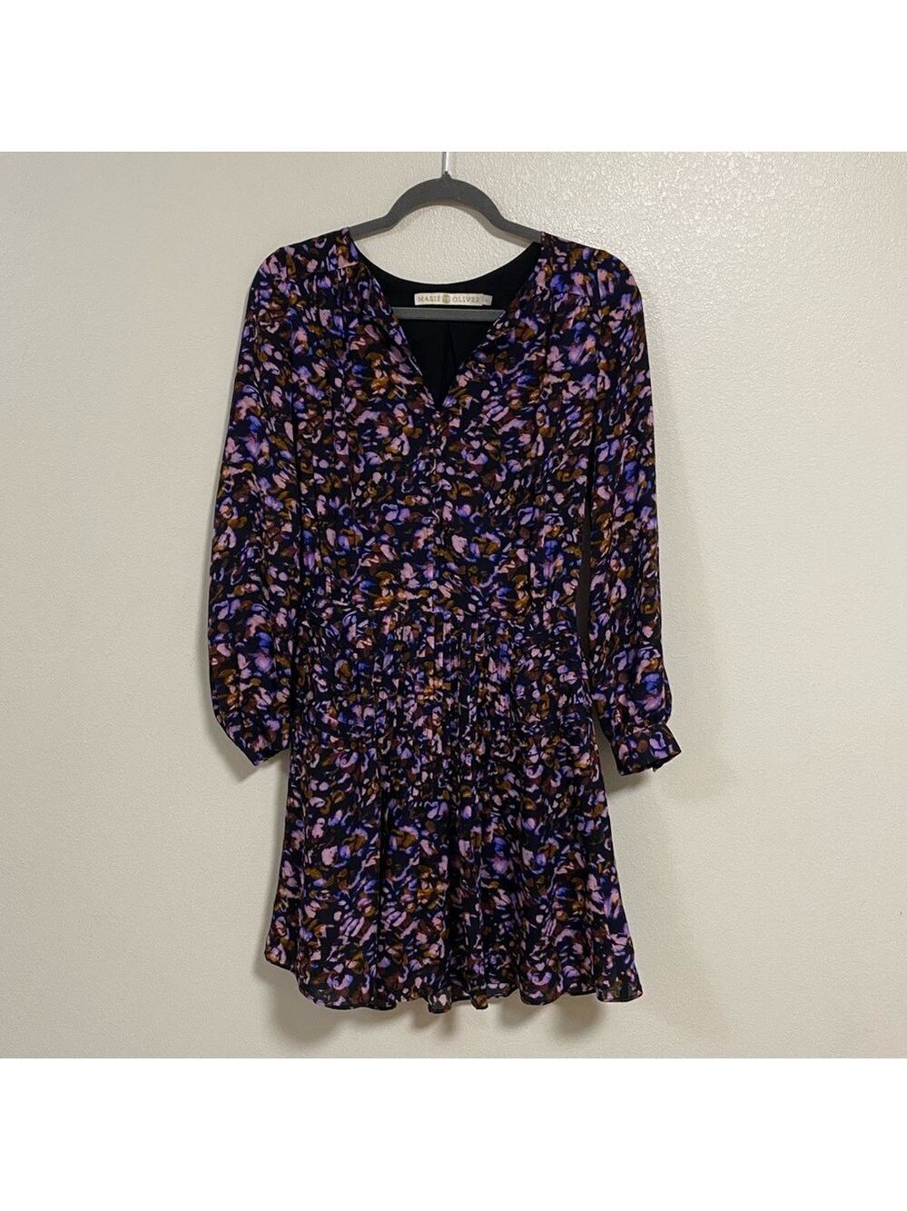 Marie Oliver Dress Women’s Size 2 Electric Flurry 100% Silk mini Vera dress